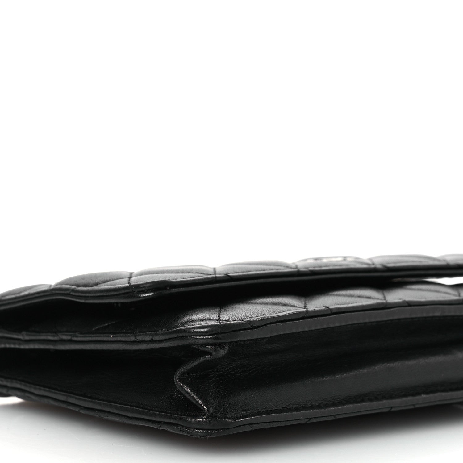 Chanel Lambskin Quilted Wallet On Chain WOC Black 10 of 16