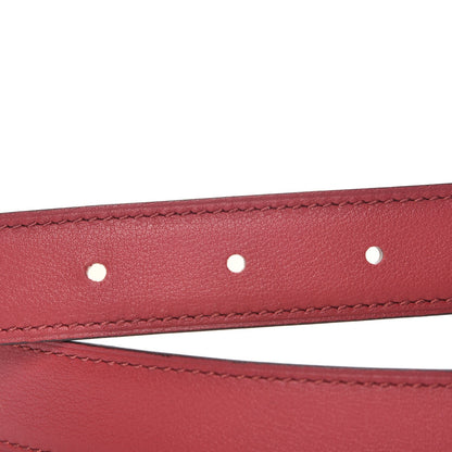 Hermes Swift Epsom 24mm Belt Strap 85 Rouge Grenat Craie 3 of 6