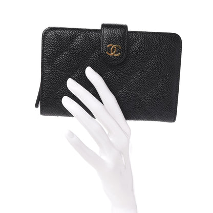 Chanel Caviar Quilted Zipped Pocket Wallet Black 2 of 9