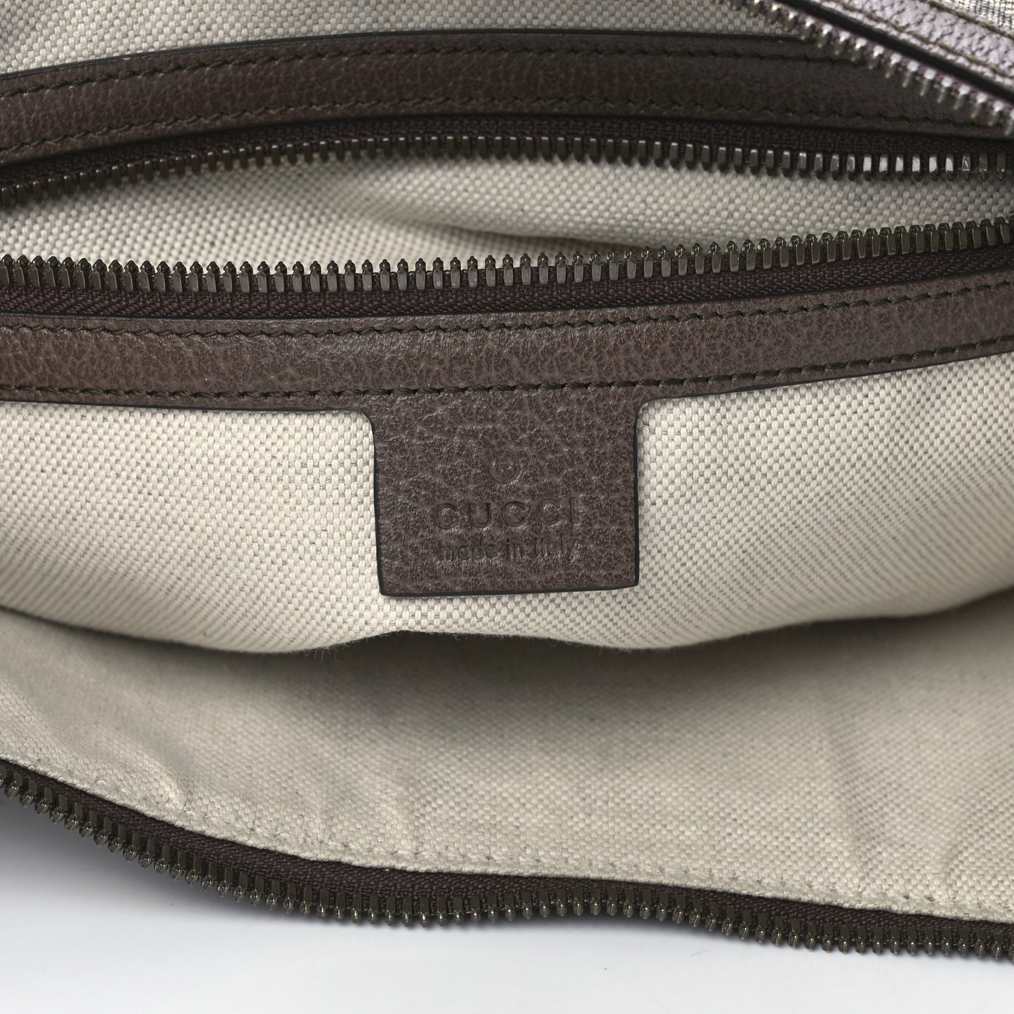 GG Supreme Monogram Web Small Ophidia Half Moon Hobo Brown