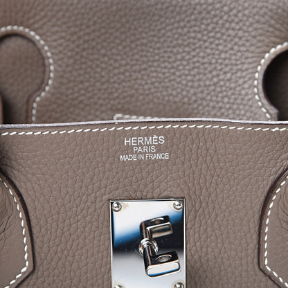 Hermes Taurillon Clemence JPG Birkin 42 Etoupe 5 of 16