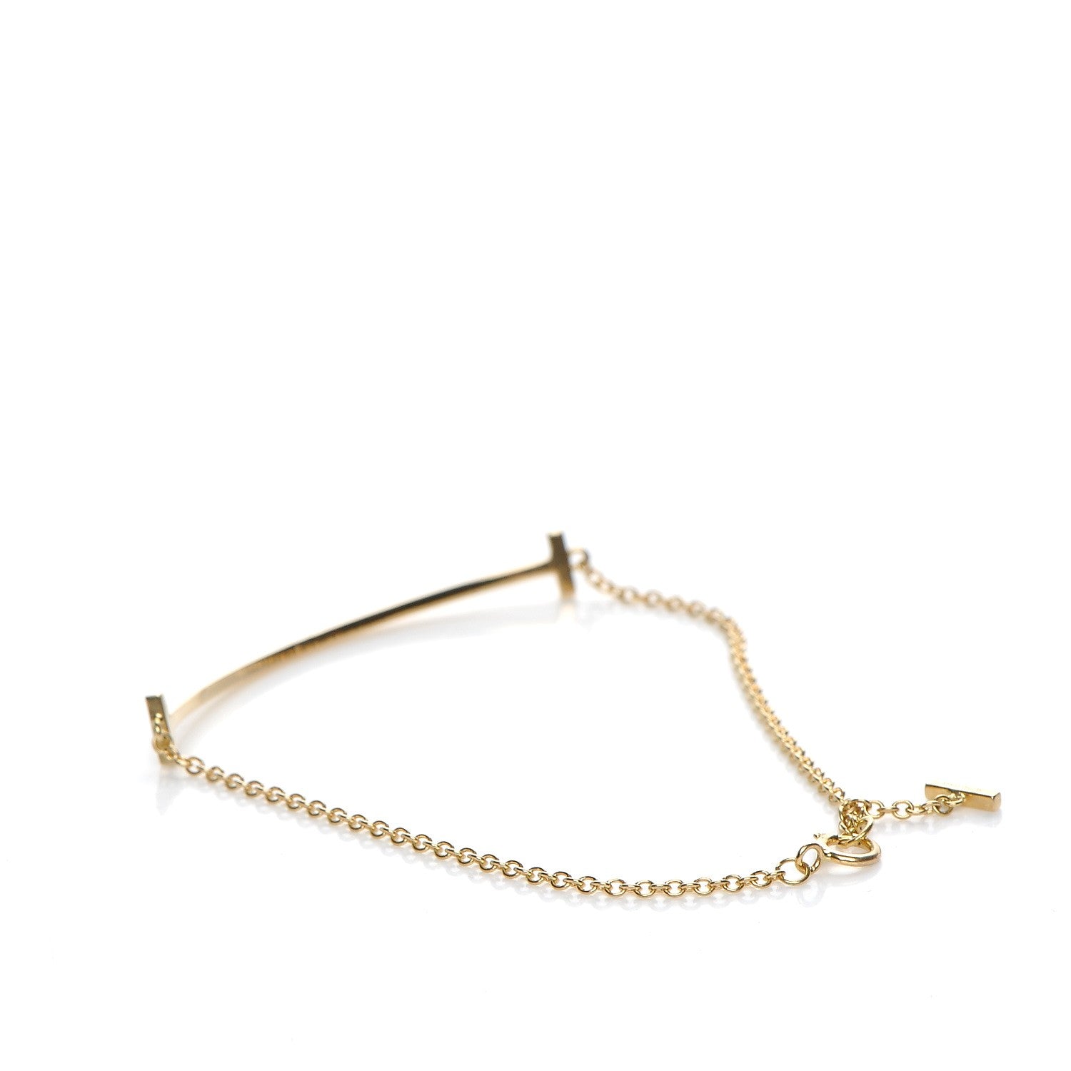 Tiffany 18K Yellow Gold T Smile Bracelet 3 of 7