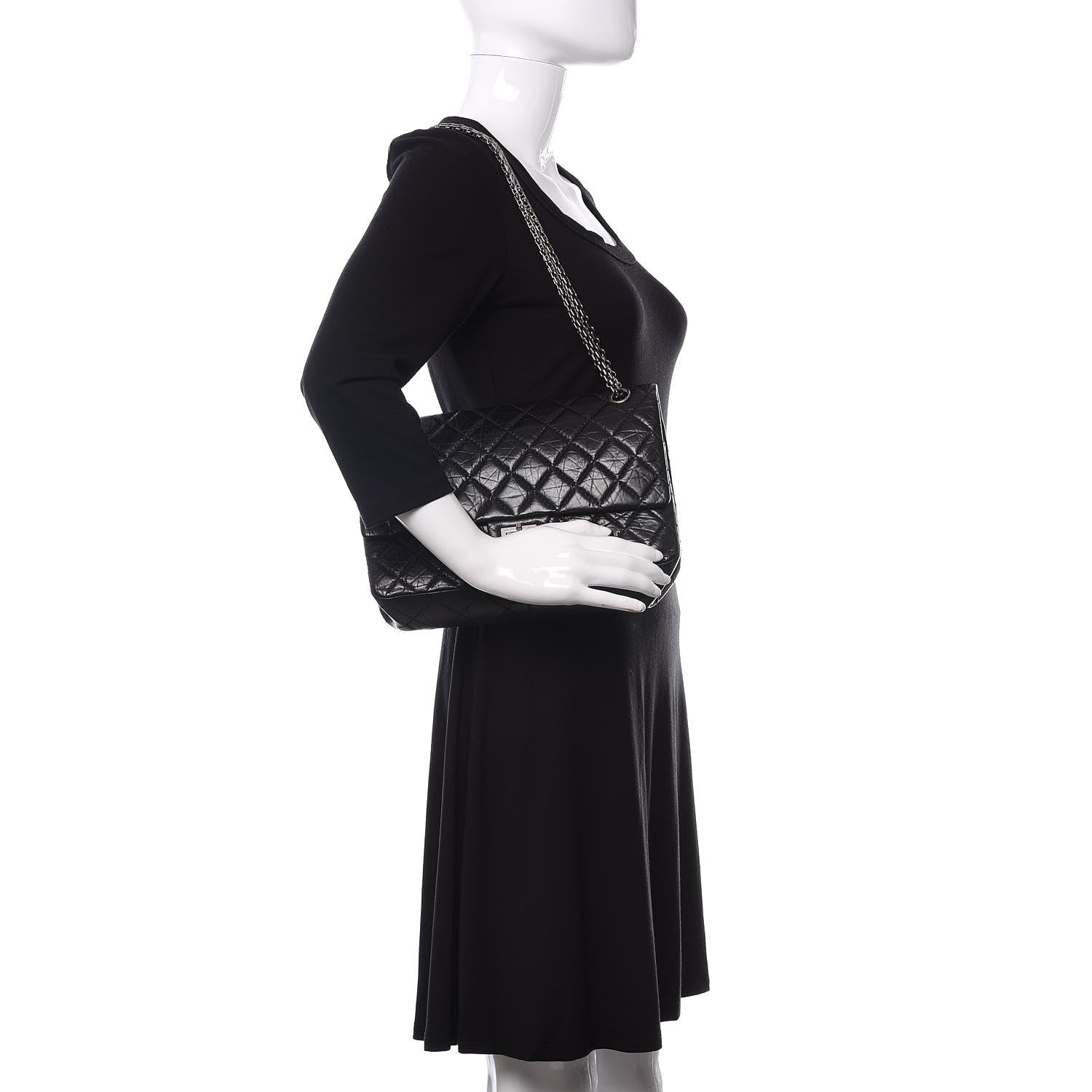Chanel Aged Calfskin Quilted 2.55 Reissue 226 Flap Black 2 of 12