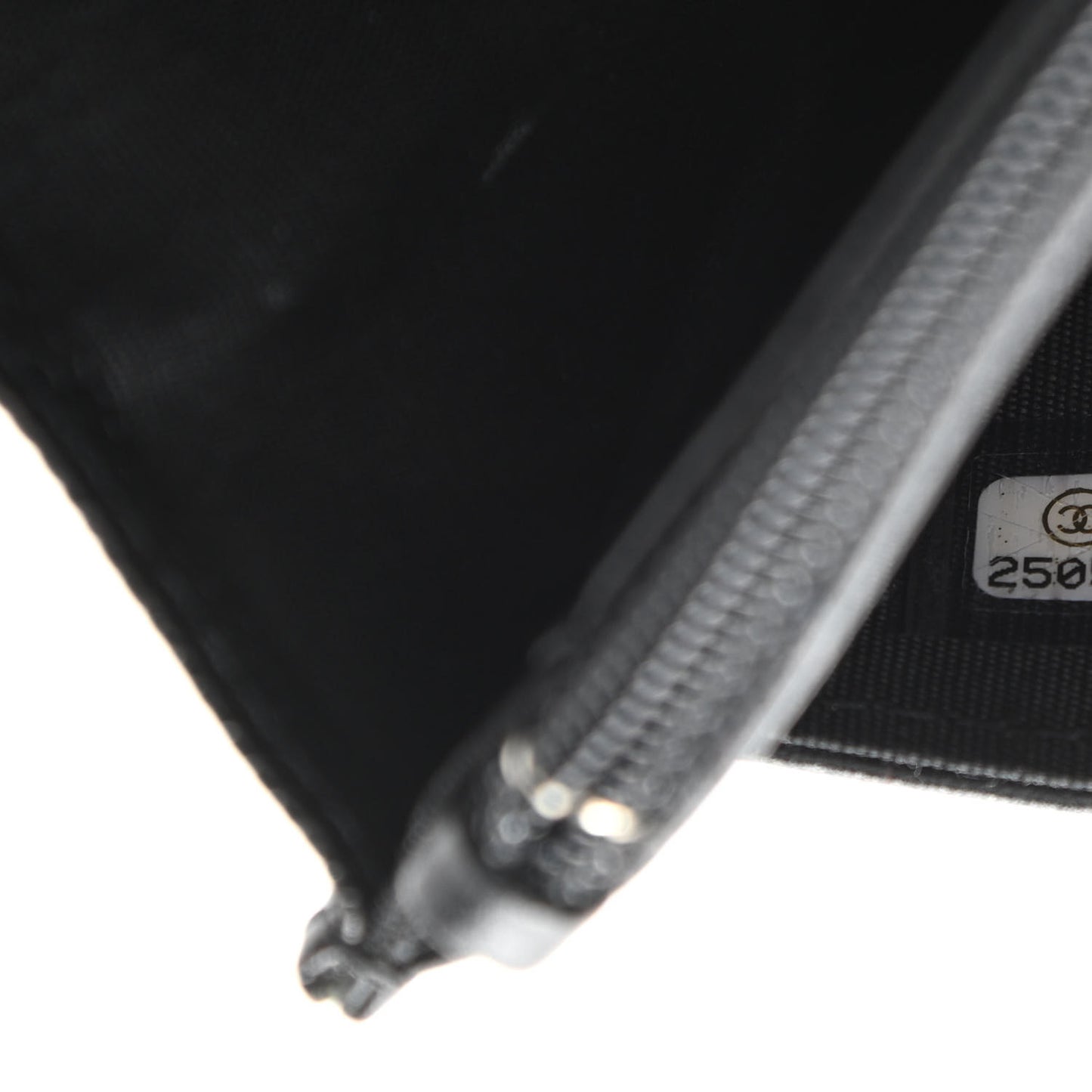 Caviar Chevron Quilted Boy Wallet On Chain WOC Black