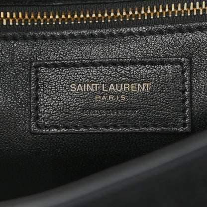 Saint Laurent Suede Carre Satchel Black 6 of 9