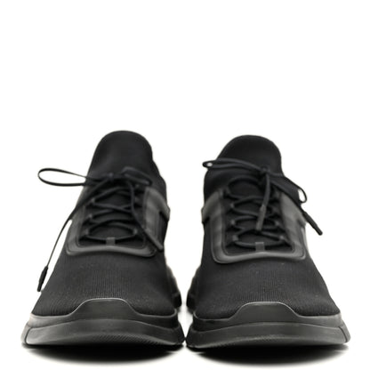 Prada Knit Fabric Logo Mens Running Sneakers 8 Black 2 of 10