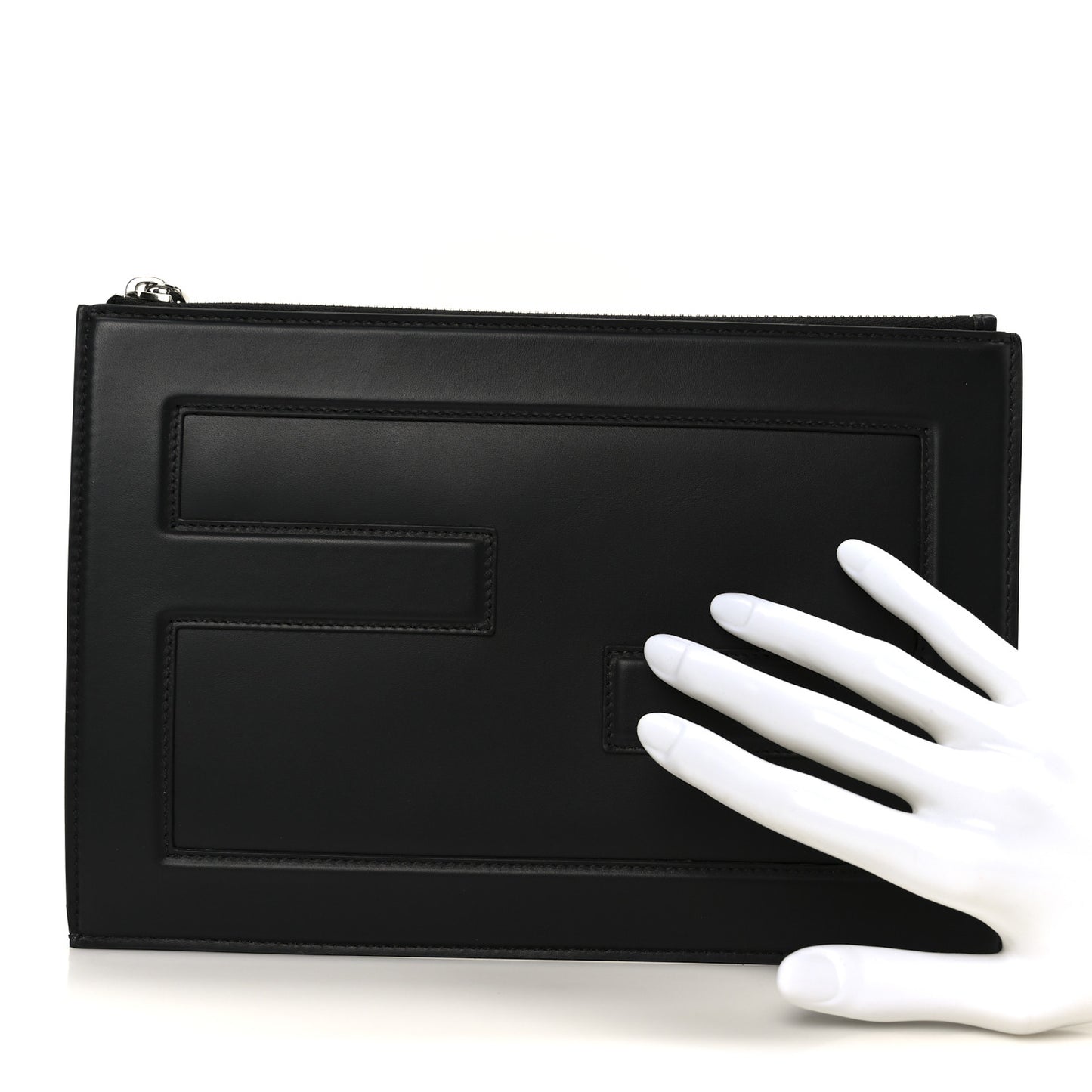 Vitello Cover Grande Baguette Pouch Black Palladio