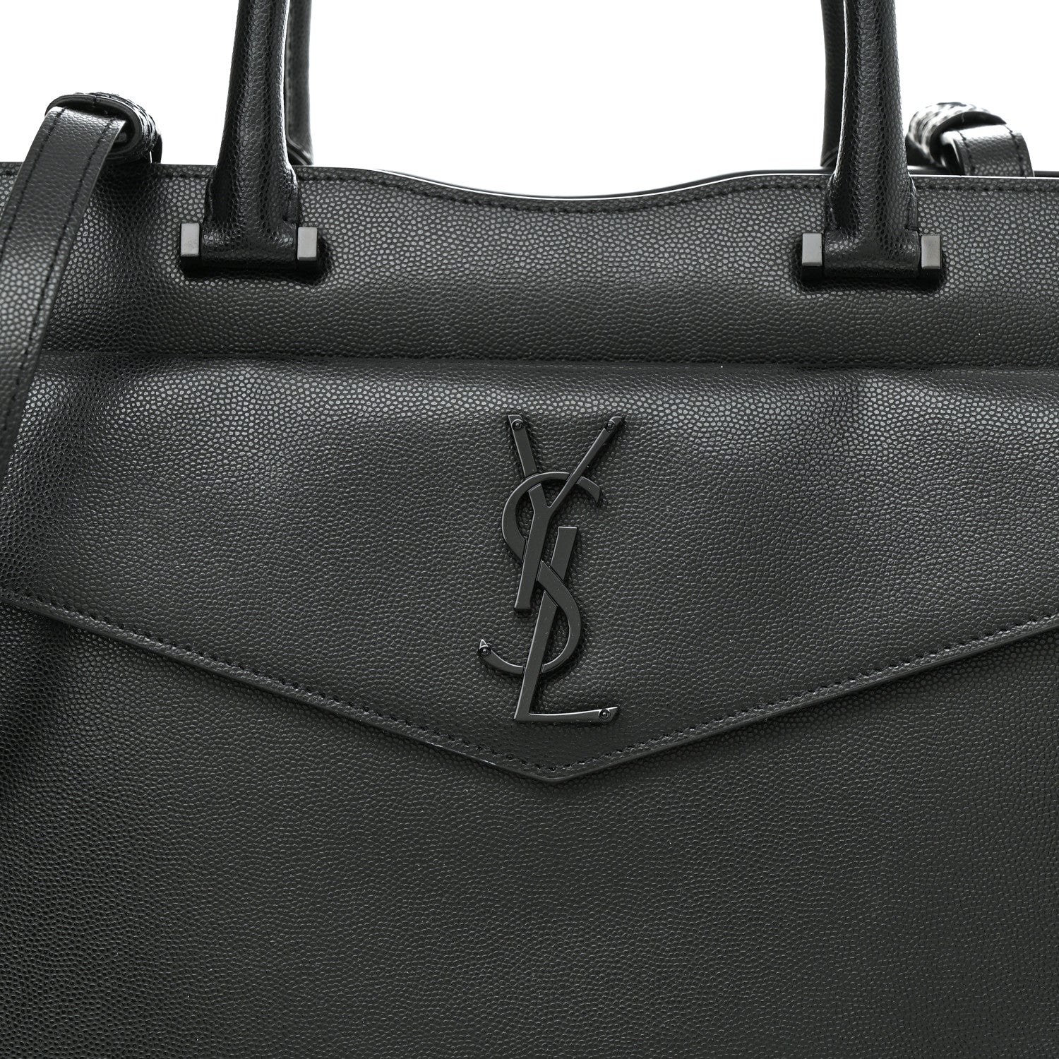 Saint Laurent Grain De Poudre Medium Uptown Tote Black 8 of 10