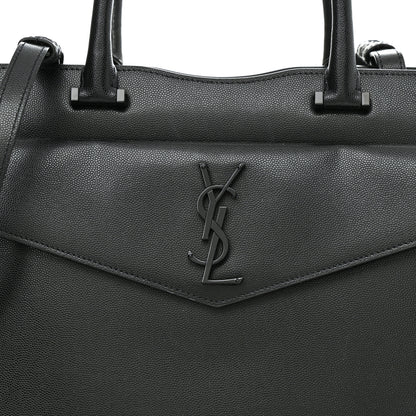 Saint Laurent Grain De Poudre Medium Uptown Tote Black 8 of 10