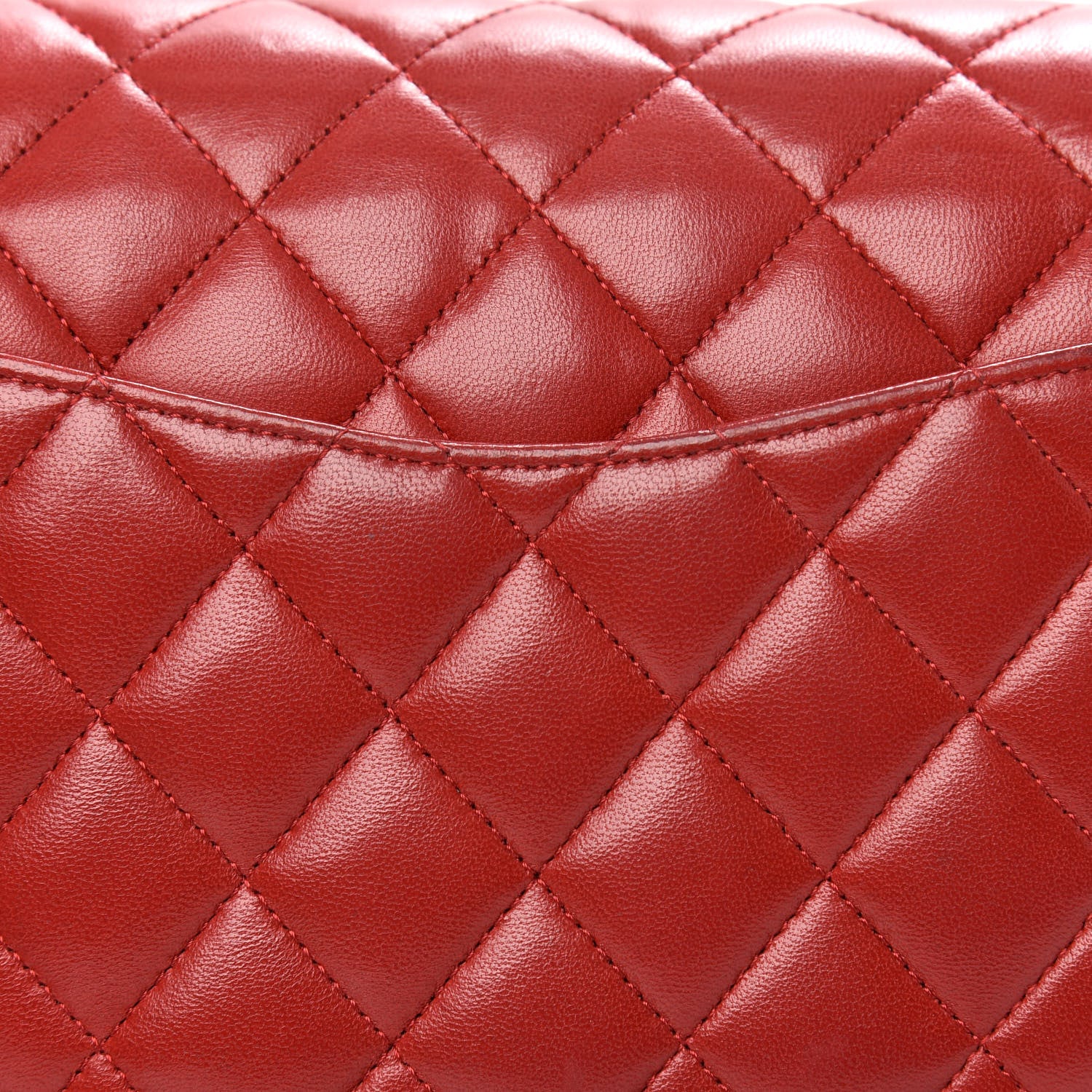 Chanel Lambskin Quilted Medium Double Flap Red 13 of 19