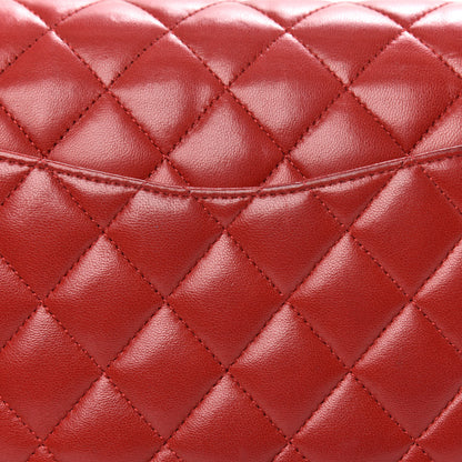 Chanel Lambskin Quilted Medium Double Flap Red 13 of 19