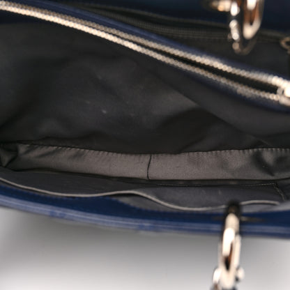 Chanel Caviar Quilted Grand Shopping Tote GST Dark Blue 5 of 13