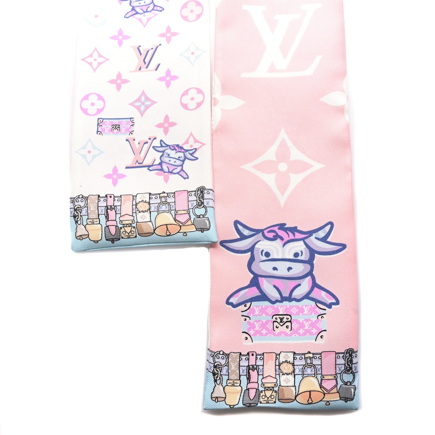 Silk Monogram Rodeo Bandeau Rose