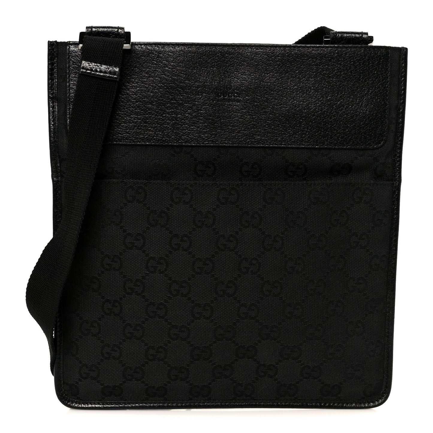 GG Monogram Messenger Crossbody Bag Black