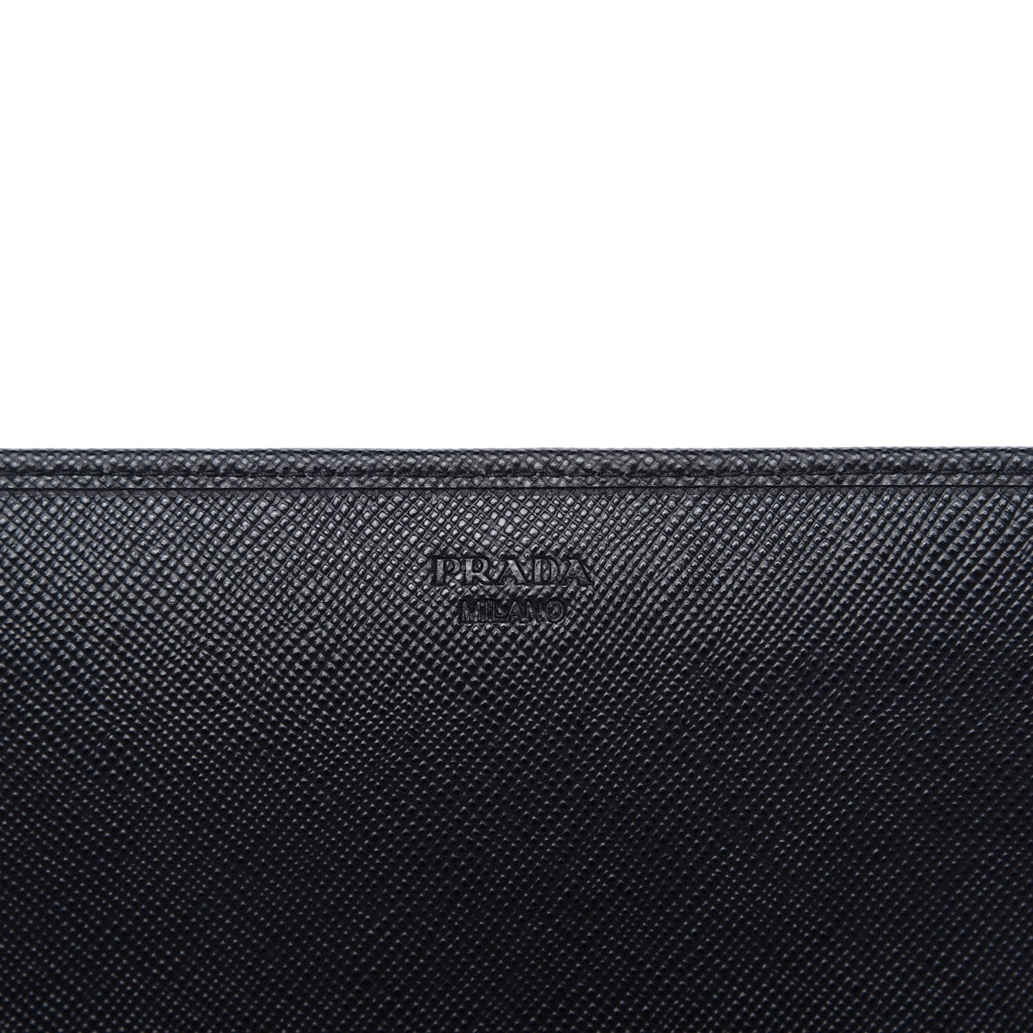 Prada Saffiano Metal Oro Chain Wallet Black 8 of 11