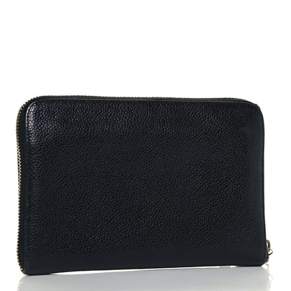 Chanel Caviar Large Timeless CC Zip Around Wallet Black 3 of 12