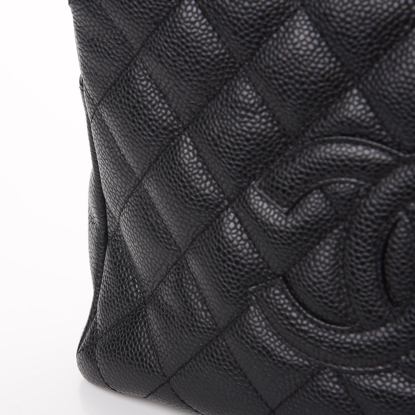 Caviar Quilted Petit Timeless Tote PTT Black