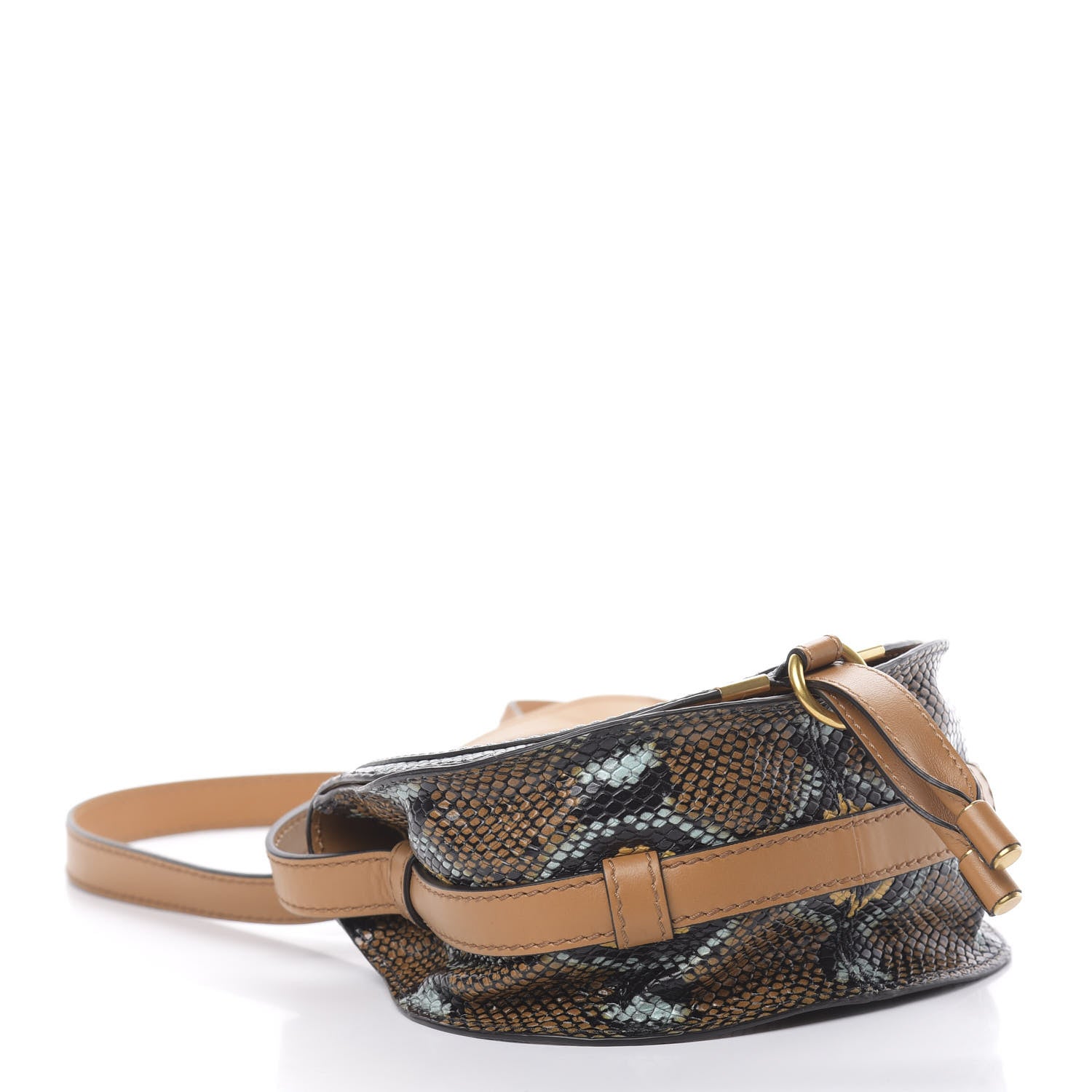 Chloe Python Calfskin Embossed Mini Marcie Round Crossbody Bag Multicolor 4 of 11