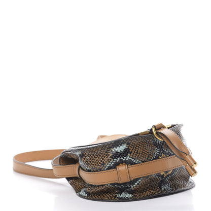 Chloe Python Calfskin Embossed Mini Marcie Round Crossbody Bag Multicolor 4 of 11