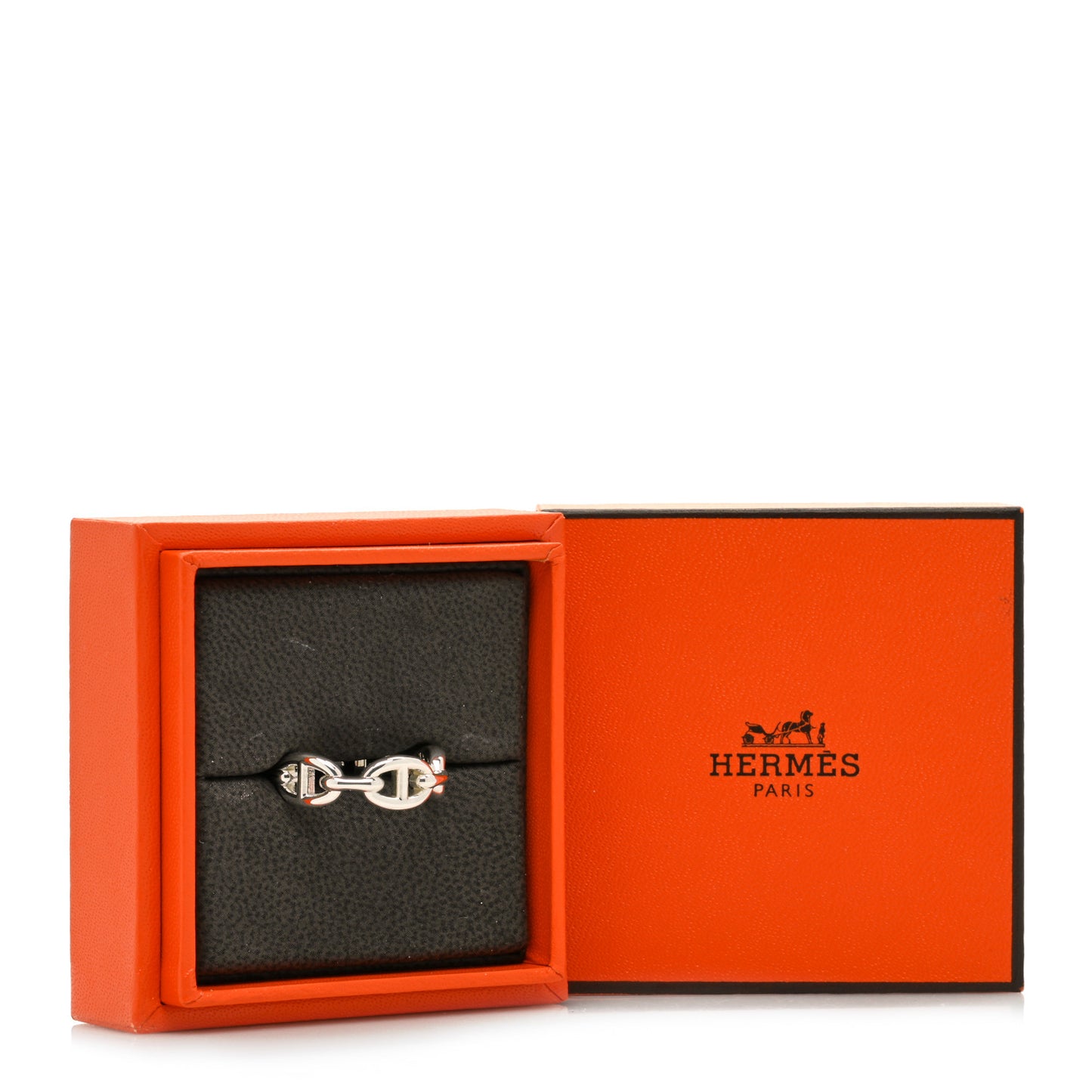 Sterling Silver PM Chaine d'Ancre Enchainee Band Ring 58 8.25