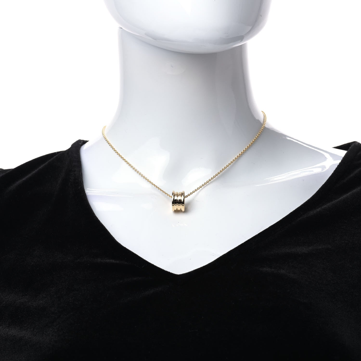 Bulgari 18K Yellow Gold B.Zero1 Pendant Necklace 2 of 8