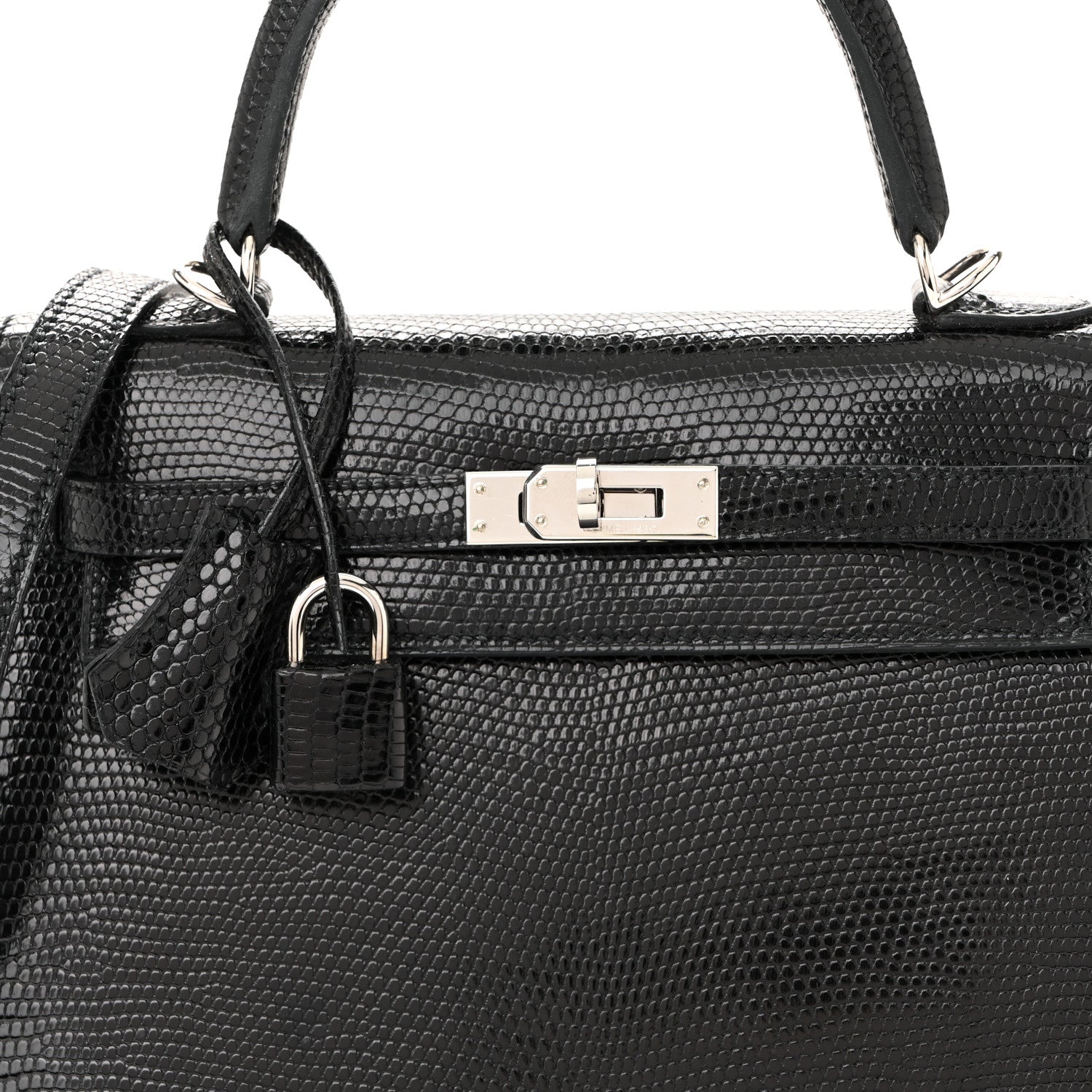 Hermes Lizard Niloticus Kelly Sellier 25 Black 8 of 11