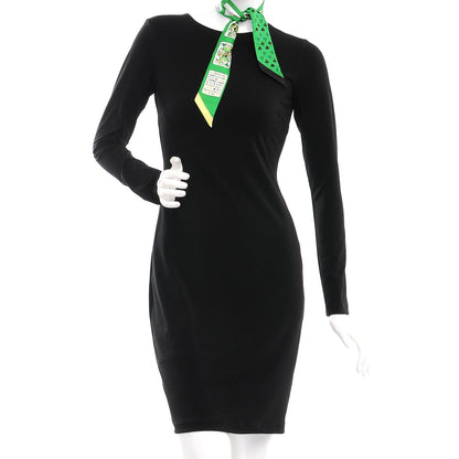Hermes Silk Jeu de Cartes Twilly Vert Emeraude Black Jaune Soufre 5 of 5