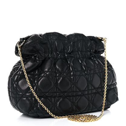 Christian Dior Lambskin Cannage Dior Soft Shoulder Bag Black 3 of 16