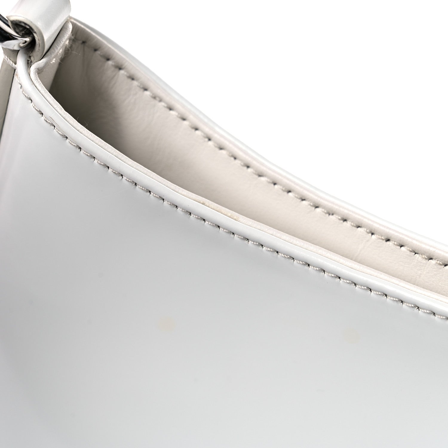 Prada Spazzolato Cleo Shoulder Bag White 18 of 20