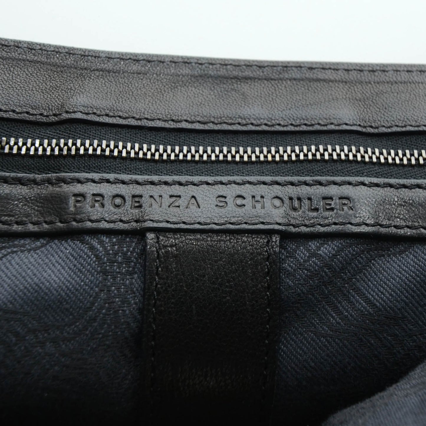 Leather Linen Striped PS1 Medium Satchel