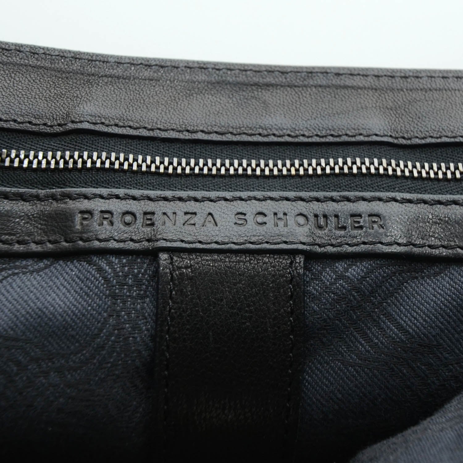 Proenza Schouler Leather Linen Striped PS1 Medium Satchel 8 of 11