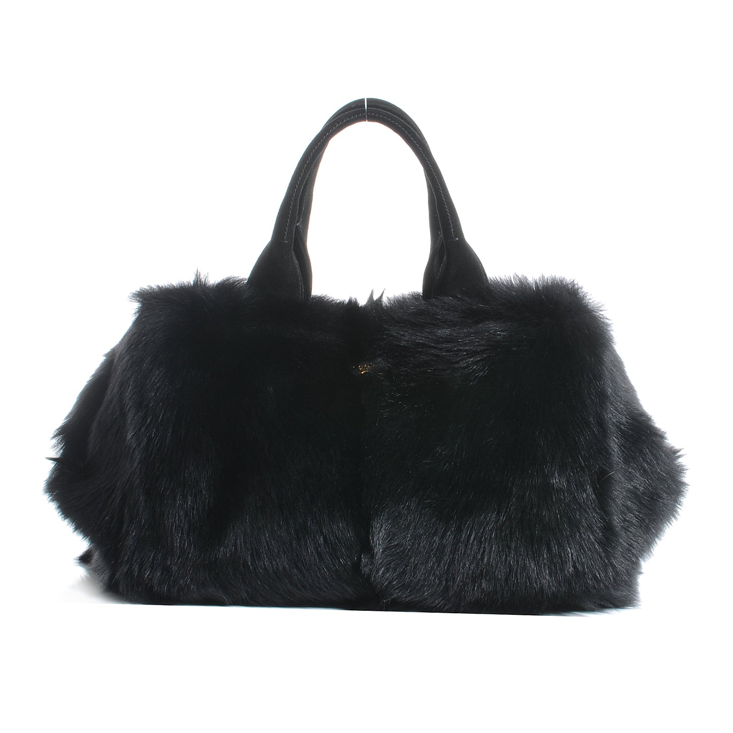 Eco Lapin Faux Fur Handbag Black
