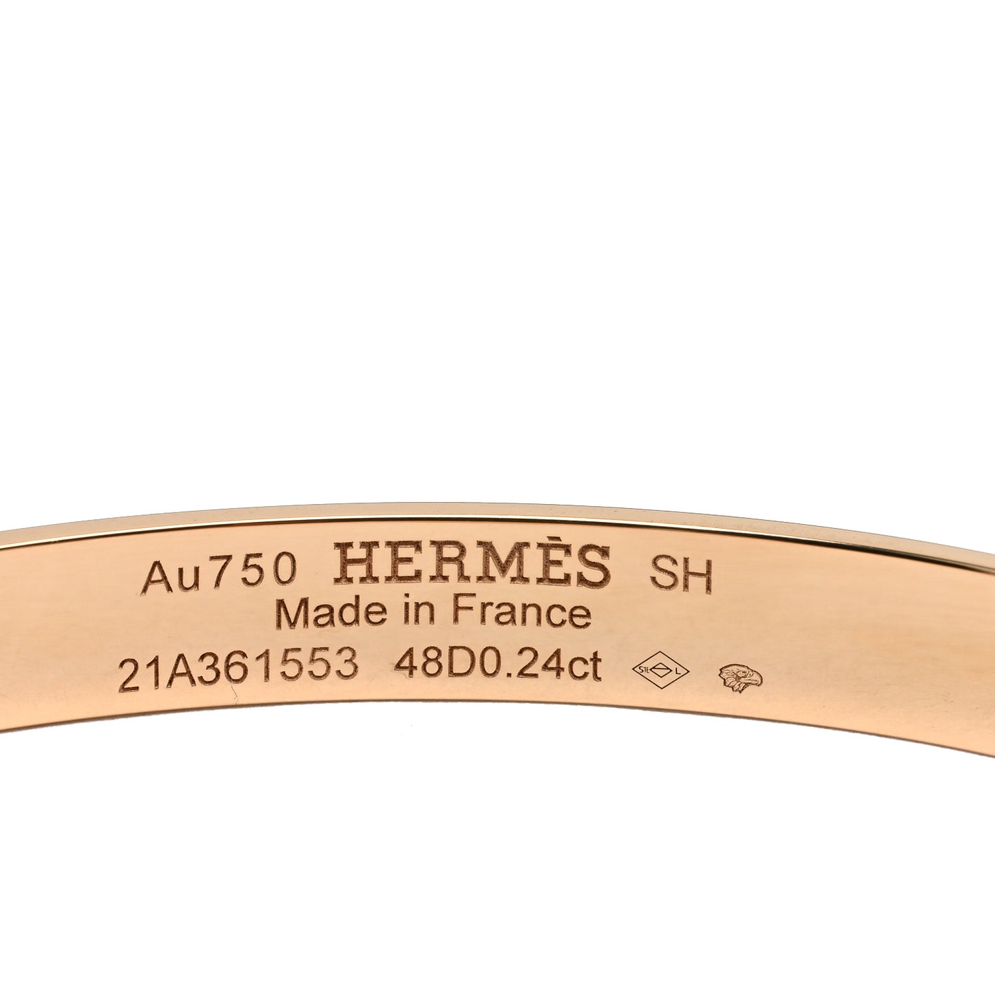 18K Rose Gold Diamond PM Collier De Chien Bracelet SH