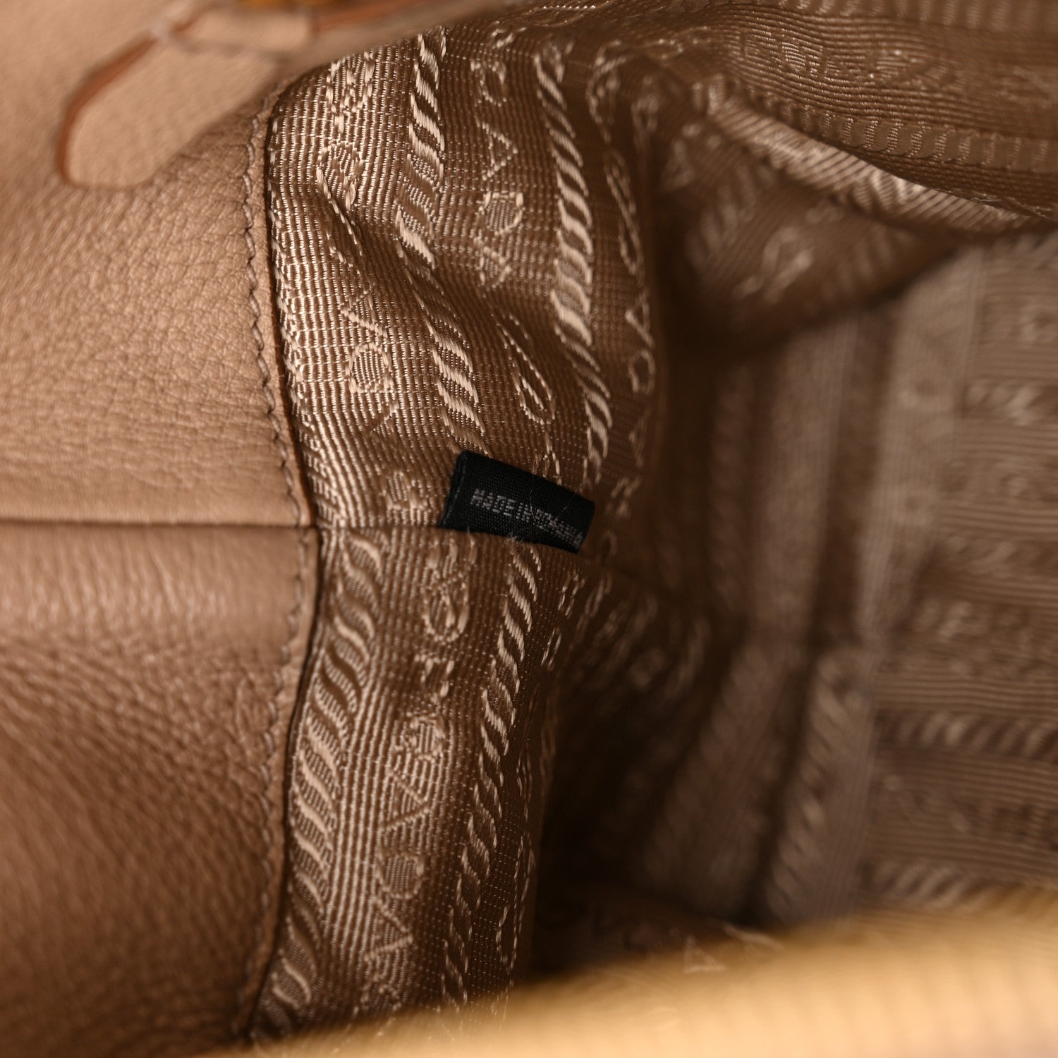 Prada Vitello Daino Mini Shopping Tote Cammeo 7 of 22