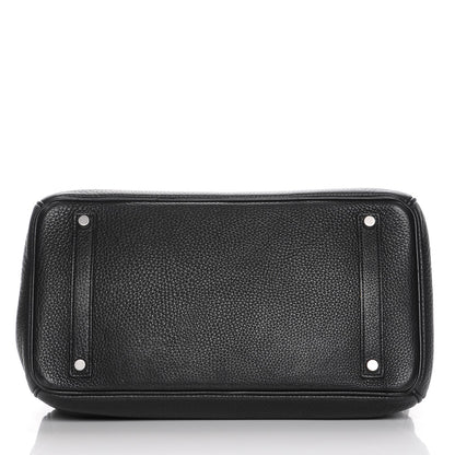 Hermes Taurillon Clemence Birkin 35 Black 6 of 26