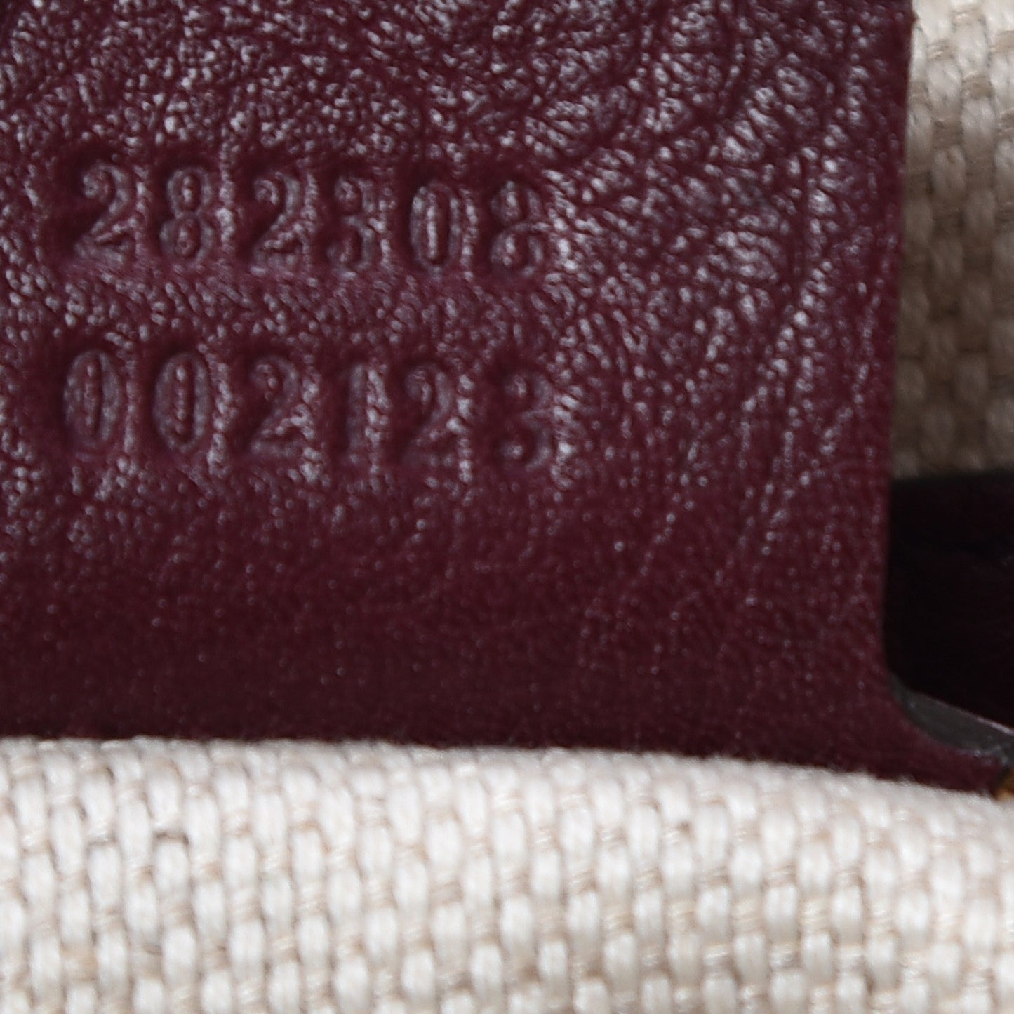 Pebbled Calfskin Large Soho Shoulder Bag Bordeaux