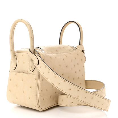 Hermes Ostrich Mini Lindy 20 Nata 3 of 11