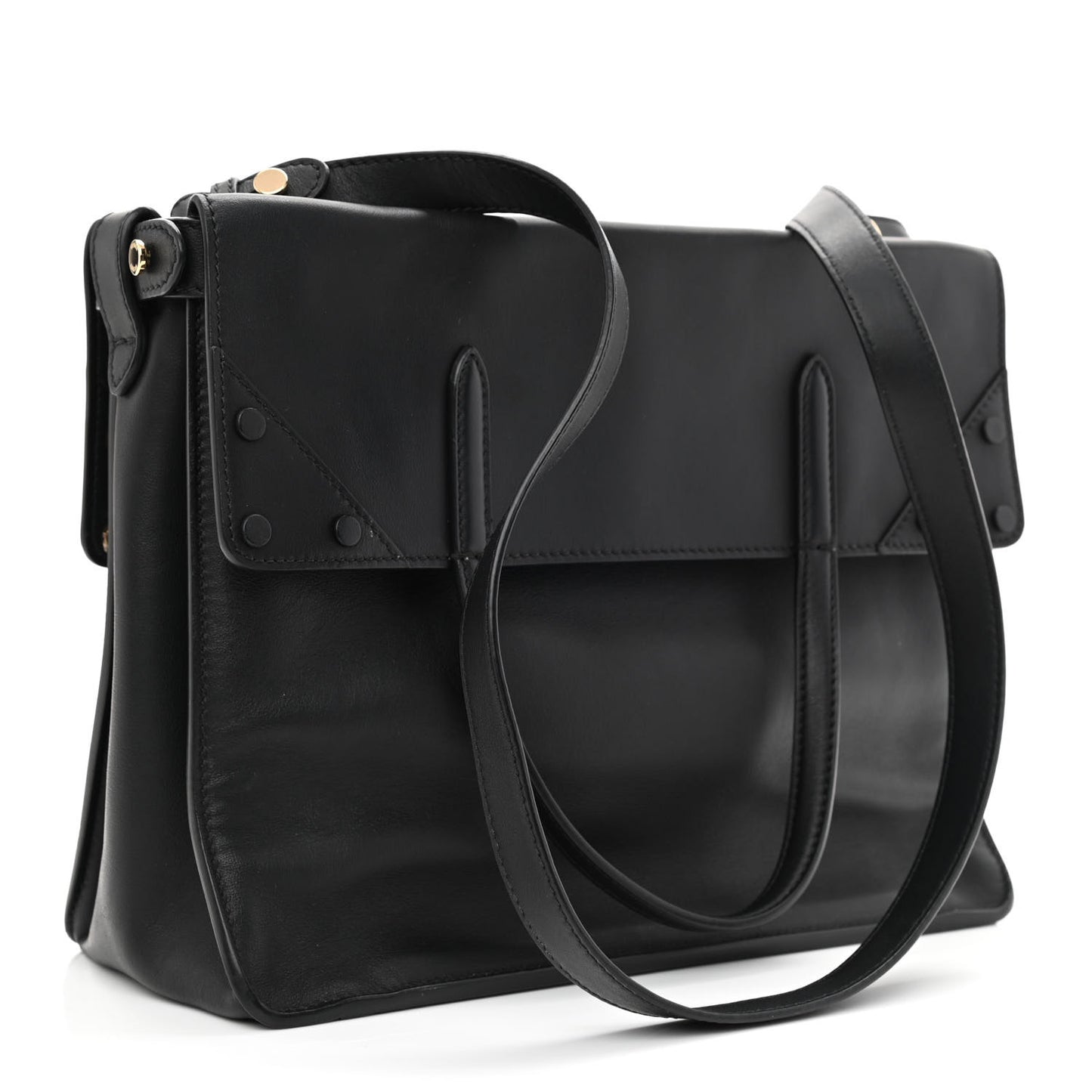 Vitello Grace Matte Large Flip Tote Black