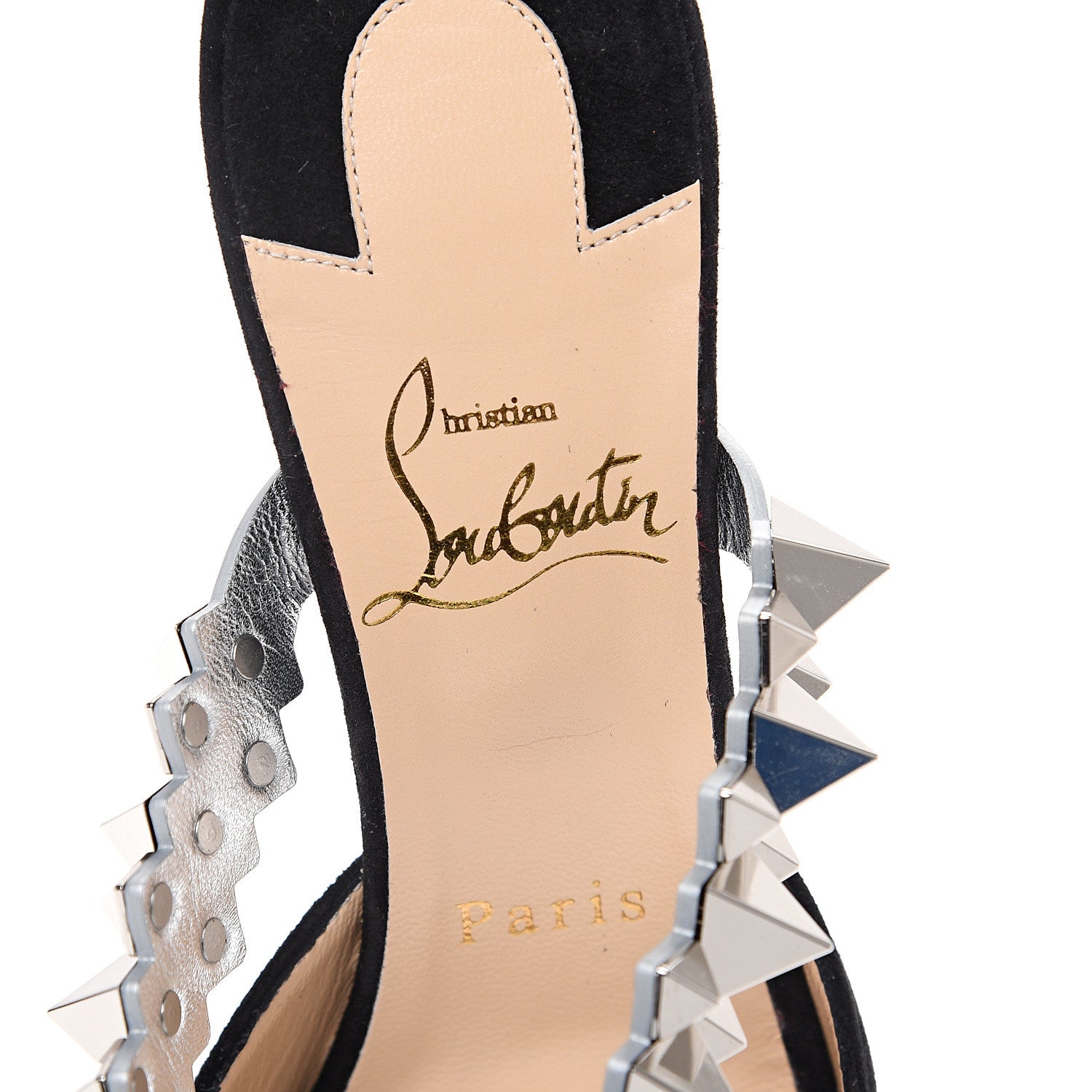 Christian Louboutin Veau Velours Specchio Planet Choc 80 Mule 37.5 Black 6 of 8