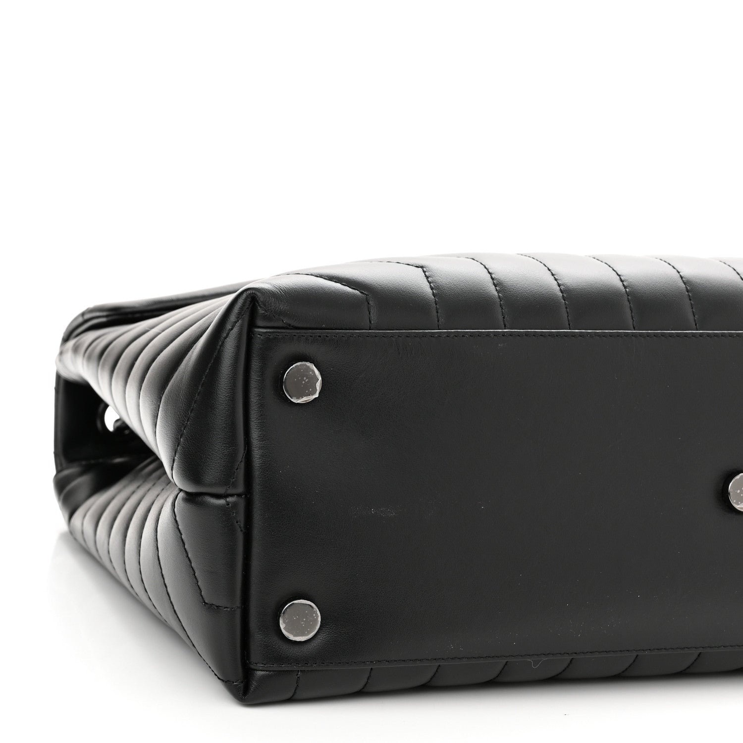 Saint Laurent Calfskin Y Quilted Monogram Monochrome Large Loulou Chain Satchel Black 10 of 11