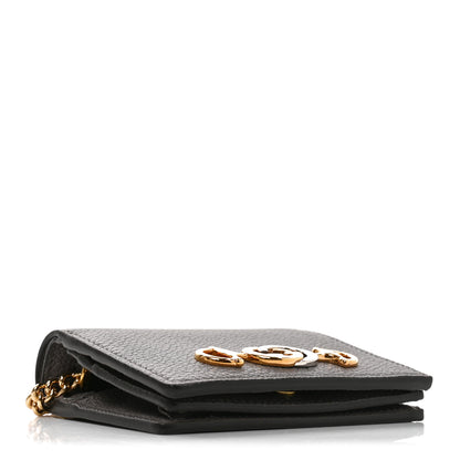 Gucci Grainy Calfskin Zumi Chain Card Case Wallet Dusty Grey 4 of 6