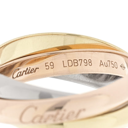 Cartier 18K Pink Yellow White Gold Classic Trinity Ring 59 8.75 4 of 4