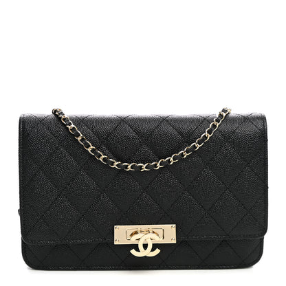 Chanel Caviar Quilted Golden Class Wallet On Chain WOC Black 1 of 11