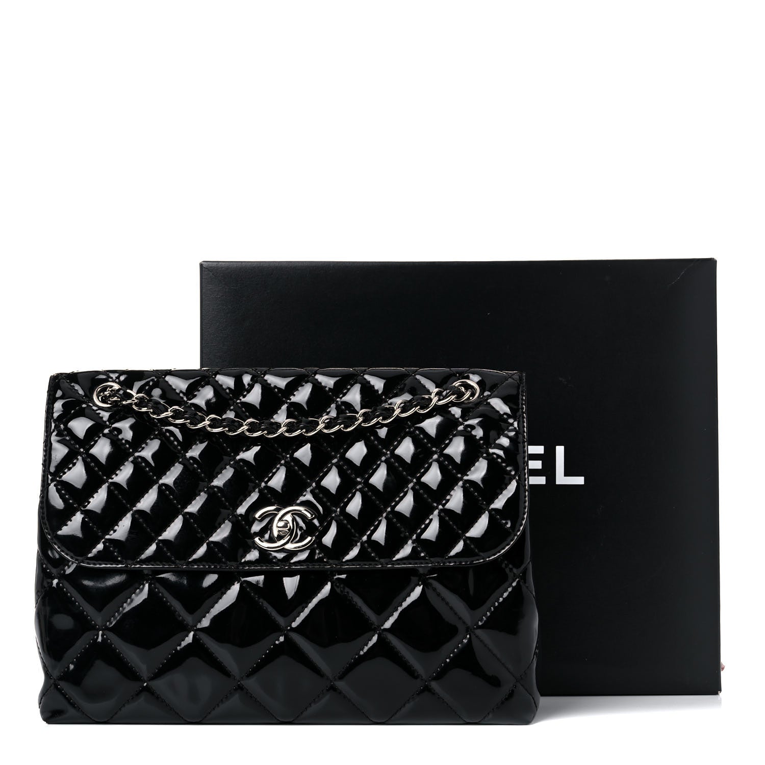 Chanel Vinyl Quilted In the Business Flap Bag Black 16 of 16