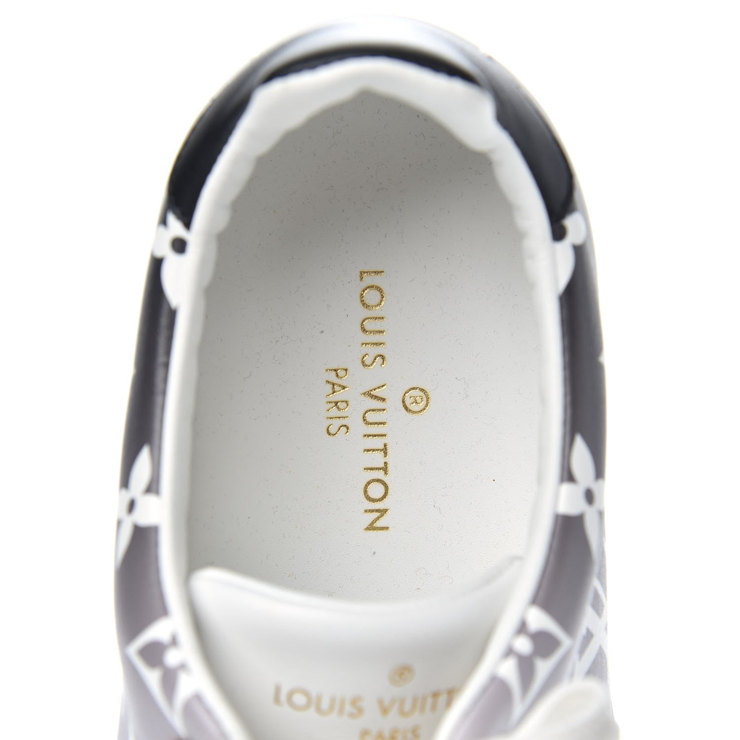 Louis Vuitton Calfskin Monogram Frontrow Sneakers 38 White Black 6 of 9