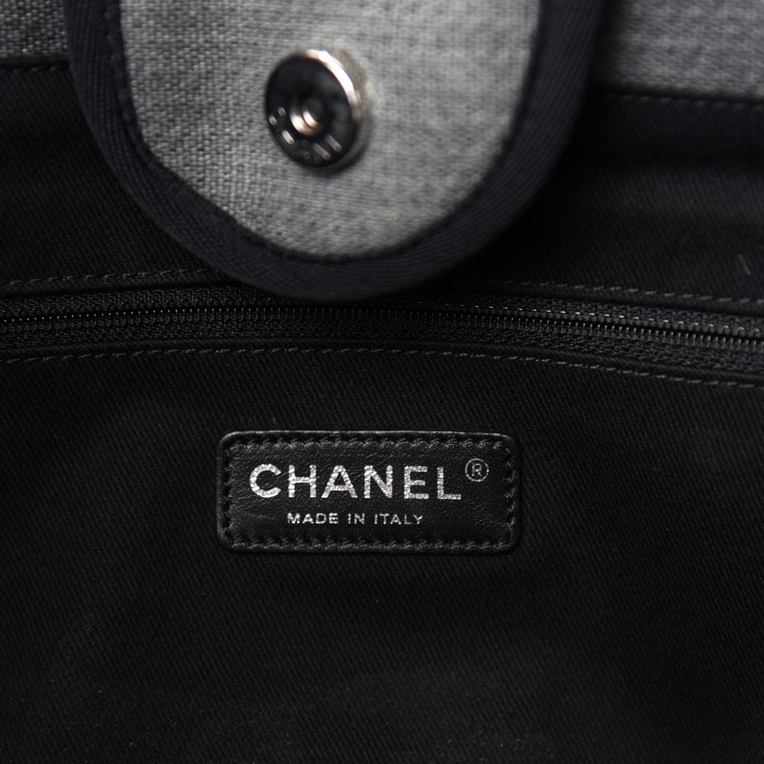 Chanel Canvas Medium Deauville Tote Grey 10 of 12