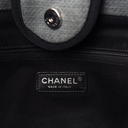 Chanel Canvas Medium Deauville Tote Grey 10 of 12