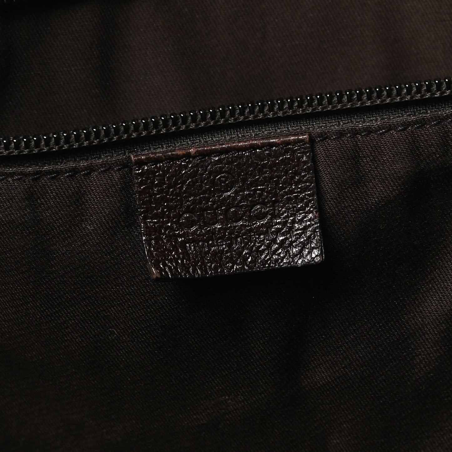 GG Monogram Large Web Handle Vertical Tote Dark Brown