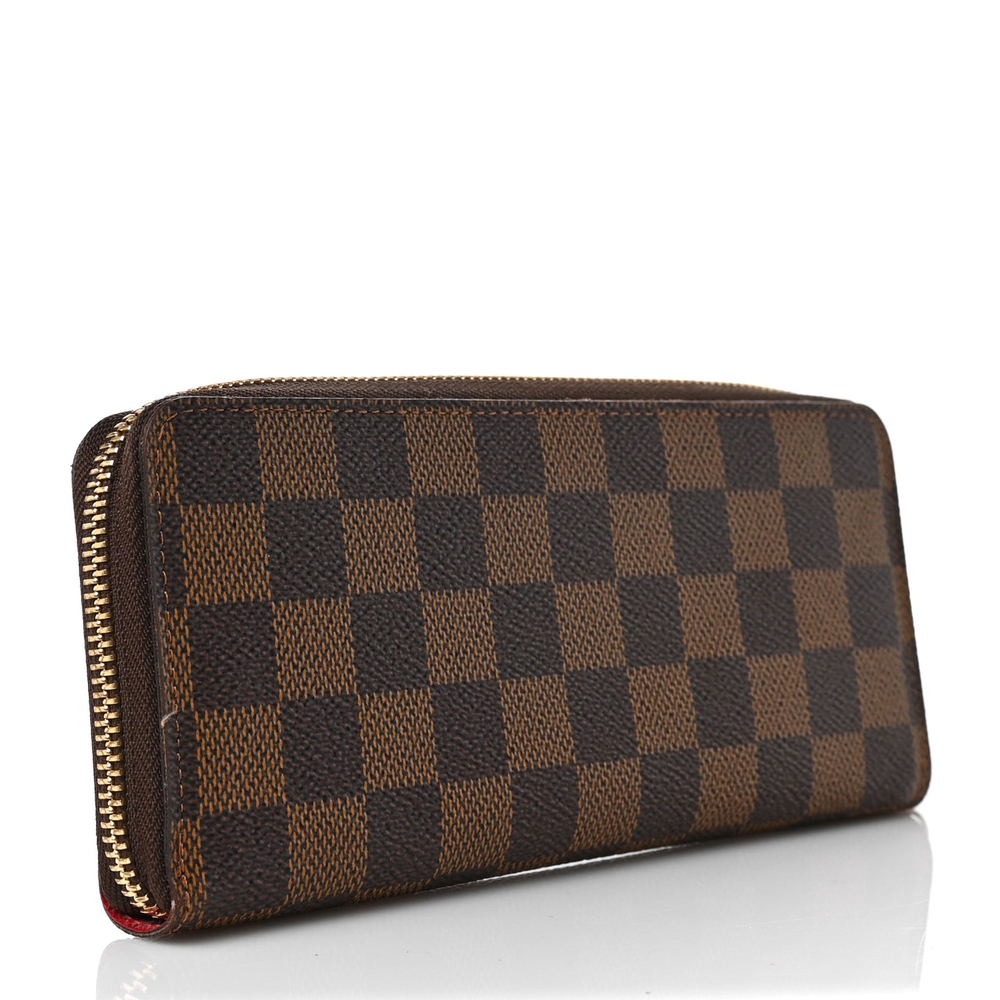 Damier Ebene Clemence Wallet Cherry