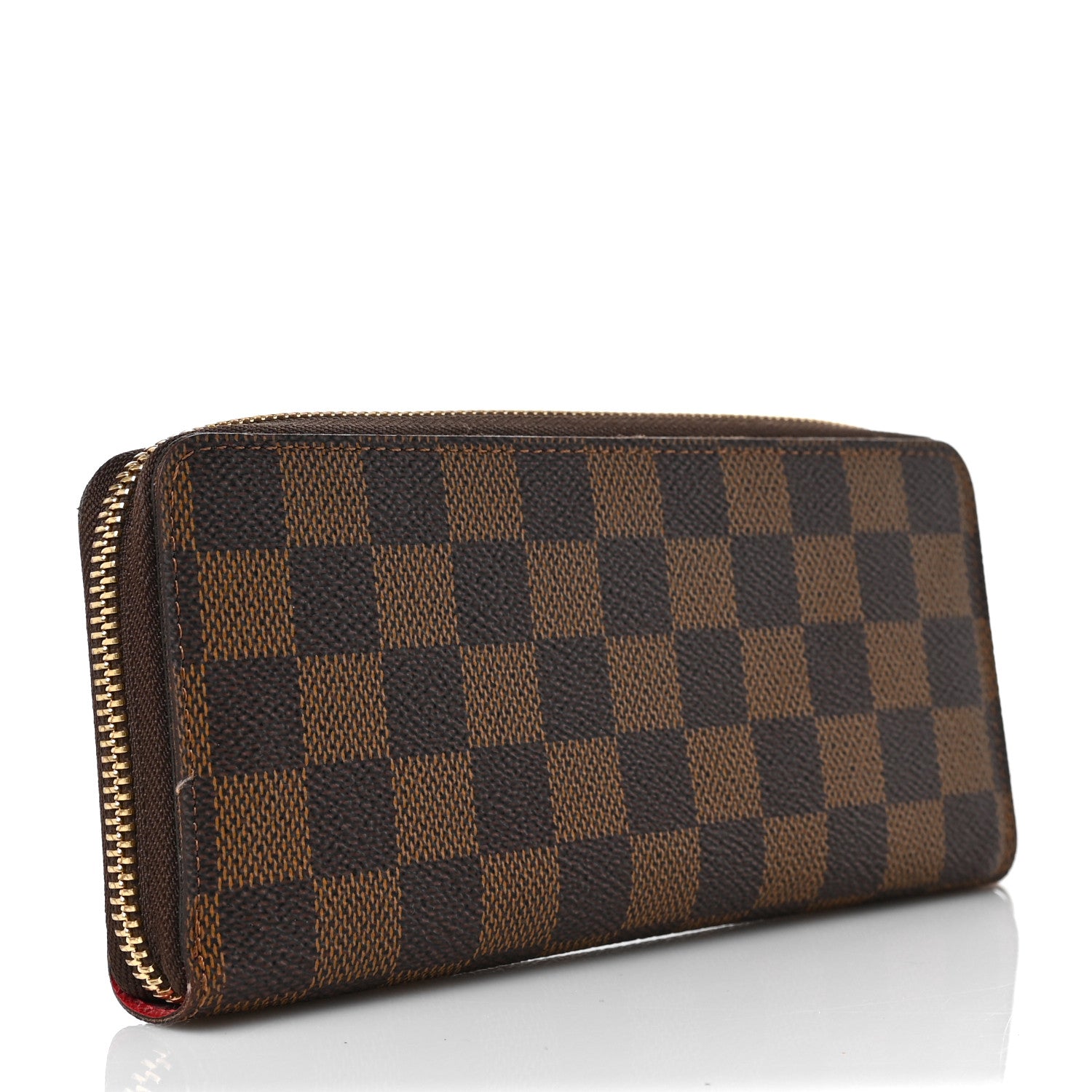 Louis Vuitton Damier Ebene Clemence Wallet Cherry 3 of 8